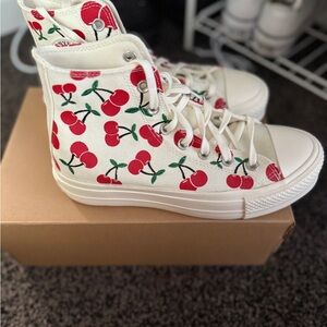 Converse Cherry Pattern High-Tops